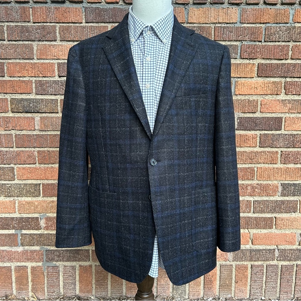Joseph Abboud Men’s Checkered Wool/Cashmere 44R